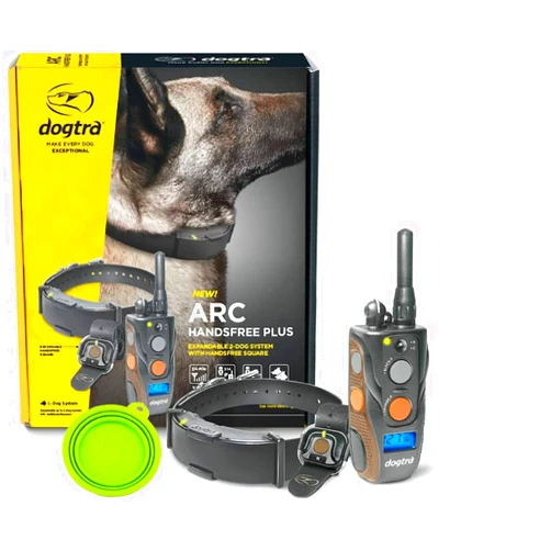 Dogtra ARC HANDSFREE Plus Dog Training E Collar System with 3/4-Mile Remote Range Includes eOutletdeals Portable Pet Bowl