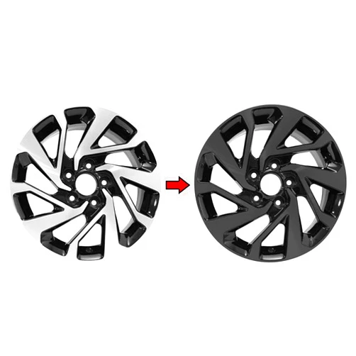 SlickMod Chrome Delete Blackout Vinyl Overlay for 2016-2021 Honda Civic 16inches Wheel Rims (Matte Black)