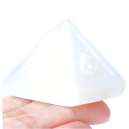 ZHIYUXI Opal Gemstones Healing Crystals Evil Eye Pyramid Protection Crystals Stones Energy Balance Reiki Meditation Gifts Feng Shui 1.5x1.5x1.2 in