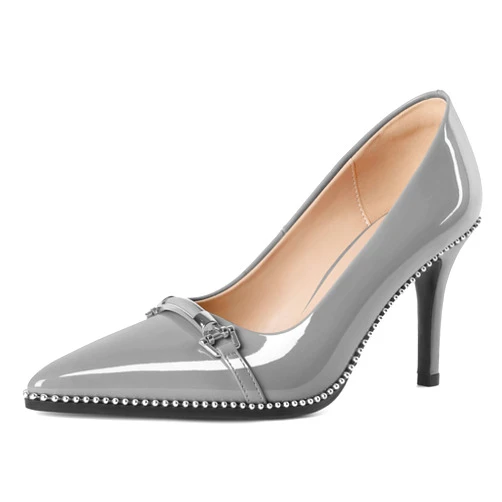 Younton Women's High Heel Pumps Stiletto Heel Pumps for Women Pointed Toe Heels Elegant Classic 3.5 Inch Beaded Pumps