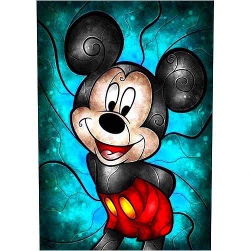 PALODIO 5D DIY Diamond Art Kits for Adults Mouse Cartoon, Diamond Painting Animal Paint by Numbers Full Round Drill Cross Stitch Crystal Rhinestone Home Wall Decoration 12x16 inch