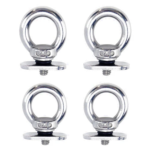 Oedema Track Mount Tie Down Eyelet Stainless Steel Track Screws M6 Marine Hardware Boat Tie Down Eyelet Rail 4PCS