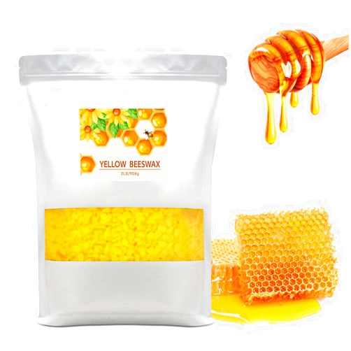 Fasize Beeswax Pellets 2LB, Yellow Beeswax, 100% Organic Beeswax for Candle Making, Body, Skin Care DIY, Lip Balm and Soap Making Supplies