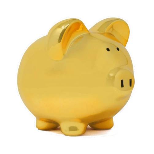 Child to Cherish Ceramic Piggy Bank (Gold)
