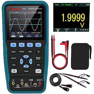 HANMATEK Handheld Digital Oscilloscope 50Mhz Bandwidth with 2 Channels HO52 3.5