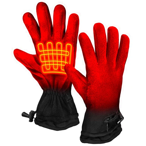 ActionHeat AA Battery Operated Heated Gloves for Men, Women - Weather Resistant Hand Warming Fleece Gloves w/Built-in Heating Panels for Winter, Snow Camping, Hiking, Arthritis