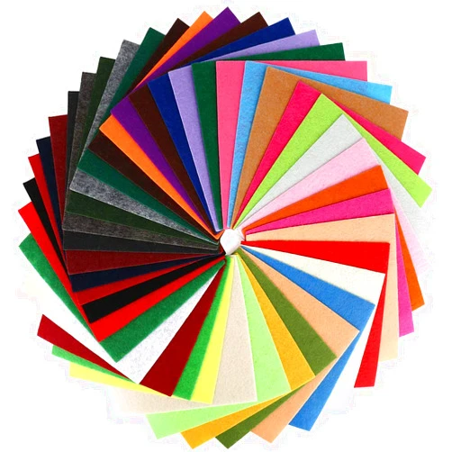 BetyBedy 40 Pcs 6 x 6 Inches Craft Felt Fabric Sheets, Assorted Colors Non Woven Felt Sheets, Thick Felt Fabric Square for Kids, DIY Sewing Crafts, Patchwork, School Projects, Decoration.