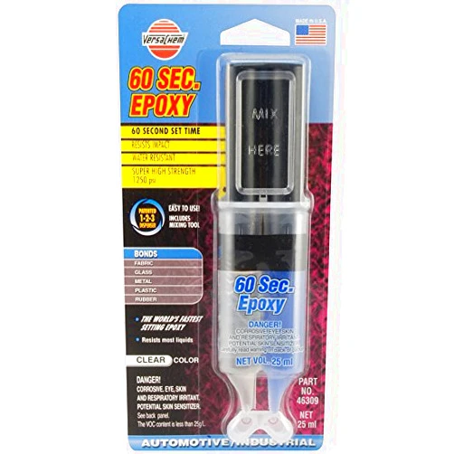 VersaChem 46309-12PK 60-Second Epoxy System - 25 ml Tube, (Pack of 12)