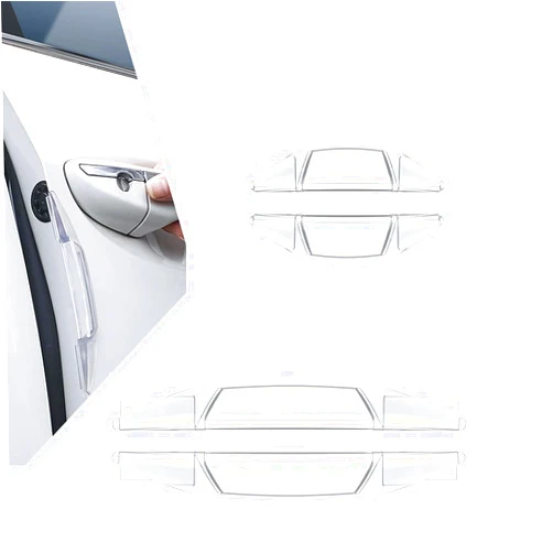 Dawfall Pack-4 Car Door Anti-Collision Strip, 2 Long 2 Short 5.7