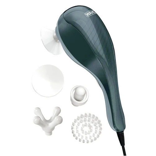 Wahl Soothing Vibration Corded Massager with 4 Attachment Heads, 2 Speed Massage Tool for Pressure & Pain Relief on The Face, Neck and Head, FSA Eligible, Model 4120-600
