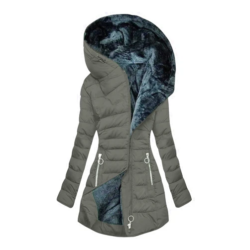 JPLZi Womens Winter Coats Long Length Sherpa Fleece Lined Warm Heavy Jackets Thickened Windproof Outerwear with Fur Hood
