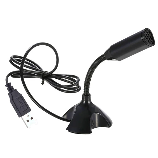 Blapsuro Mini USB Microphone for Desktop Computer and Laptop,Portable USB Condenser Mic With Adjustable Stand,Compatible with PC/Mac,Plug & Play,Ideal for Meeting,Online Class,Games,Remote work(Black)