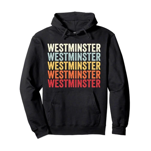 Westminster Louisiana Westminster LA Retro Vintage Text Pullover Hoodie