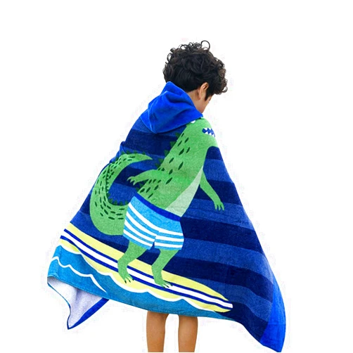Vimukun Kids Hooded Bath Beach Towel - Soft Cotton Hooded Towel Wrap for Boys Girls Bath Pool Beach Swim Pool Cover Up, 30