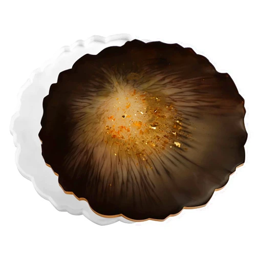 Gartful Large Round Resin Tray Mold-13 inch, Irregular Silicone Serving Tray, Geode Agate Epoxy Mold for Coaster, Fruit Board, Dessert Dish, Resin Painting Art, Jewelry Storage Plate, Home Decoration