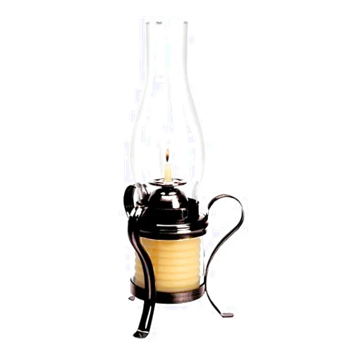 Candle by the Hour 40-Hour Hurricane Lantern, Black, Eco-friendly Natural Beeswax with Cotton Wick,20625B
