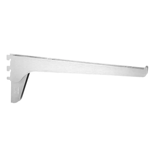 Knape & Vogt Heavy Duty Shelf Brackets Double Slotted, Silver, Metal, Wall Mount, 1.38 lbs