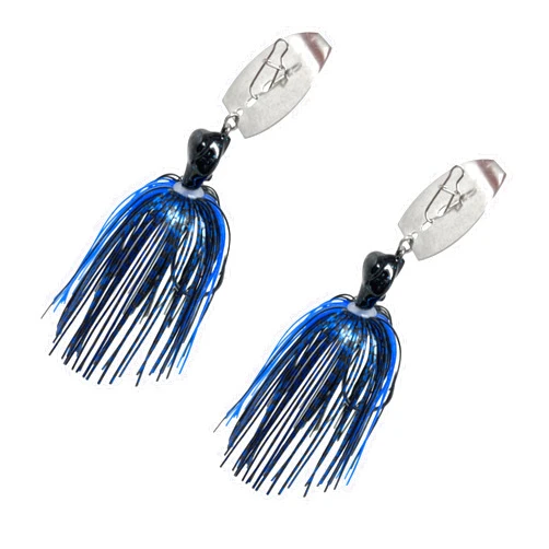 Reaction Tackle Tungsten Breaker Blade Jig Heads for Fishing - 2 Pack of Fishing Jigs for Large and Smallmouth Bass, Trout, Walleye - with Bladed Head to Make a Chatter Sound -Vibrating Spinner Bait