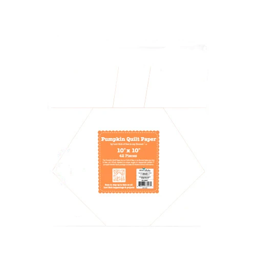 Riley Blake Designs 10'' Pumpkin Quilt Paper by Lori Holt of Bee in My Bonnet Iron-On Template Sheets for 7'' Finished Pumpkin Quilt Block, Includes 42 Sheets Ideal for Autumn Quilts and Seasonal Crafting Projects