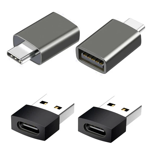DHTtechky USB C to USB+USB A to USB C Adapter MixPack 4pcs,USB C to USB Adapter High-Speed Data Transfer,USB-C Male to USB 3.0 Female Adapter for USB &Type C Port Series Smarts&Devices.