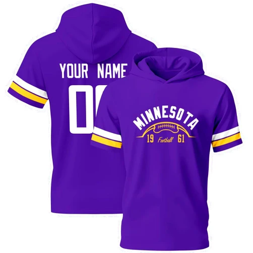 ANTKING Short Sleeve Hoodie T-Shirt Custom Name Number for Men Youth Gifts