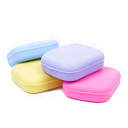 Ownsig Cute Pocket Mini Contact Lens Case Travel Kit Easy Carry Mirror Container Holder (Purple)
