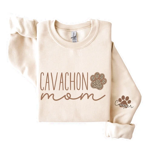 Custom Cavachon Mom Sweatshirt, Personalized Cavachon Shirt, Cavachon Mom Gift, Custom Cavachon Sweatshirt, Cavachon Lover Gift