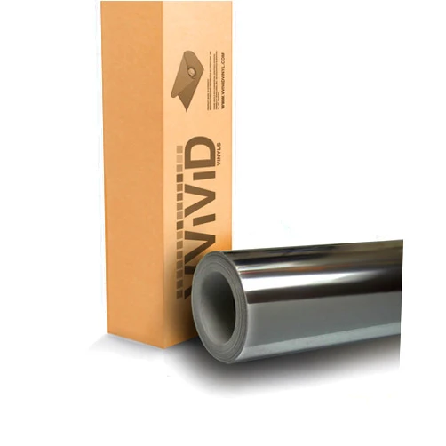 VViViD Standard Gloss Chrome Black Vinyl Wrap Adhesive Film Roll (1ft x 2ft)