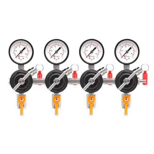 Kegco Secondary Regulator, Four Gauge