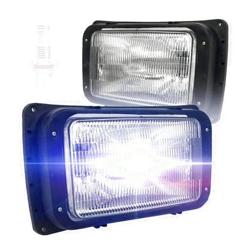 NIUPARTS Headlights with LED Bulbs - Driver and Passenger Side (Fit: 1991-2004 Mack RD 600, 688, 690S and 1991-2017 CH 613, 600 SFA Trucks)