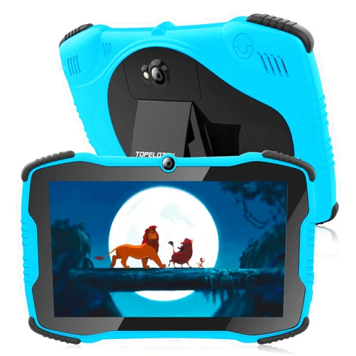 TOPELOTEK Tablet for Kids 7 Kids Tablet for Toddlers Tablet with Case Included, Kids Learning Tablet with Wi-Fi Dual Camera 2GB 32GB, Tablet Kids Parental Controls,Shock Proof Children Tablet for Boy Girls