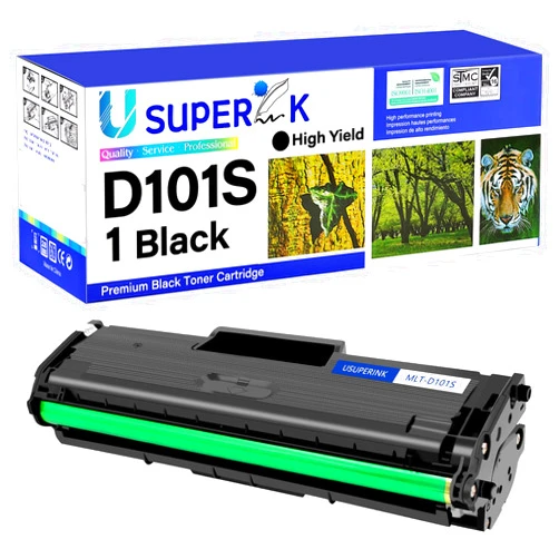 USUPERINK 1 Pack Compatible Toner Cartridge Replacement for Samsung MLT-D101S D101S 101S MLTD101S Black Use in ML-2166W ML-2160 ML-2165 SCX-3405W ML-2165W SCX-3405FW SCX-3400 SCX-3401FH Printer