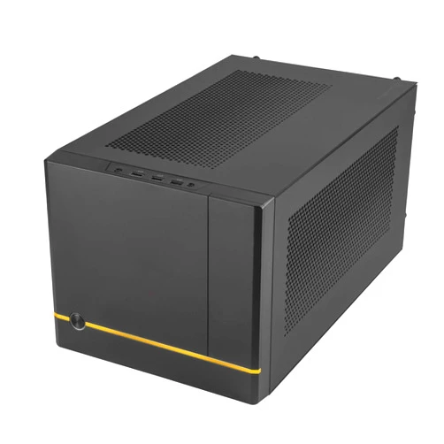 SilverStone Technology SUGO 14, SG14, Black, Mini-ITX Cube Chassis, Supports 3 Slot Full Length GPUs/ATX PSU / 240mm AIO, 4 Removable Panels, SST-SG14B