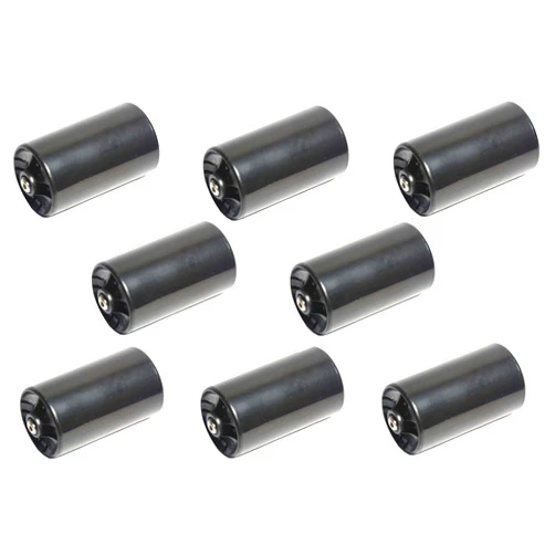 LampVPath 8PCS 1AA to 1D Size Battery Adapter Case, AA to D Size Spacers, AA to Size D Battery Adapter Converter Case(8 Packs Black)
