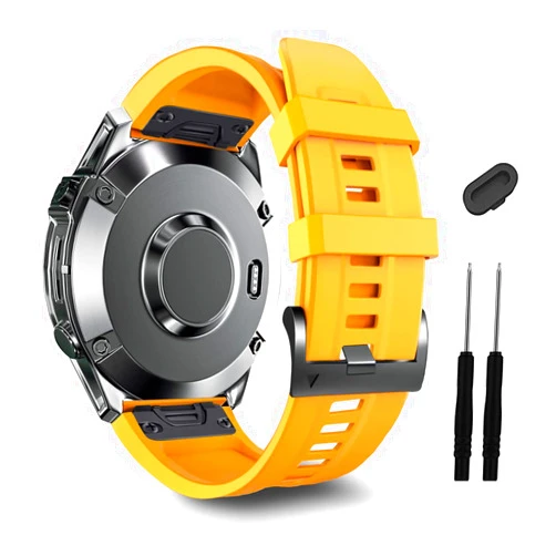 ZPJPPLX 22mm Quick-Fit Silicone Band Compatible with Garmin Fenix 8 AMOLED 47mm/7 Pro/7/6 Pro/6/5 Plus/5, Sport Replacement Straps For Fenix E/Forerunner 965/955/945/Approach S70 47mm/quatix 7 Pro