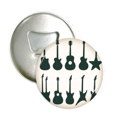 DIYthinker Electric Guitar Music Vitality Sounds Bottle Opener Fridge Magnet Emblem Multifunction Badge