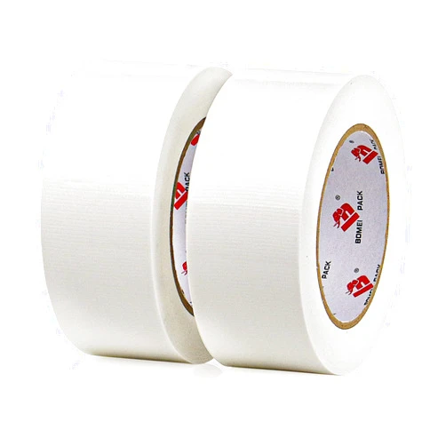 BOMEI PACK 2 Pack Duct Tape Heavy Duty,9 Mil Thickness,2 Inches x 30 Yards,Strong Industrial Strength,Flexible,No Residue,Waterproof and Tear by Hand,Multi-Use for Indoor & Outdoor Repairs(White)