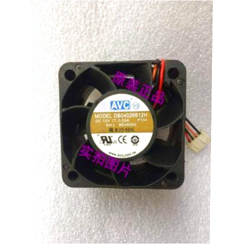 Bravic for AVC DB04028B12H DC 12V 0.53A 4-Wire 4-pin 40x40x28mm Server Square Fan