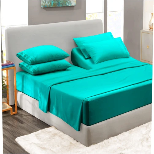 Clara Clark Flex Top King Sheets, 6 Piece Set - Hotel Luxury Sheets for Top Split King Bed, Super Soft Bedding Sheets & Pillowcases, Head Split King Teal