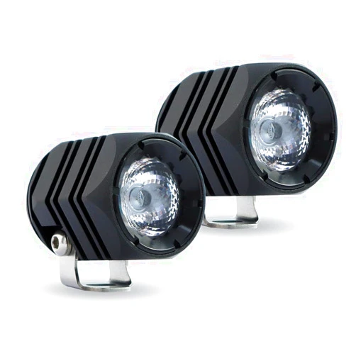 Handster Motorcycle Spot Driving Fog Lights 2inch Cool White 10W LED Off Road Pod Light IP68 Waterproof Avaition Aluminum Housing Work Light for Truck and Machinery
