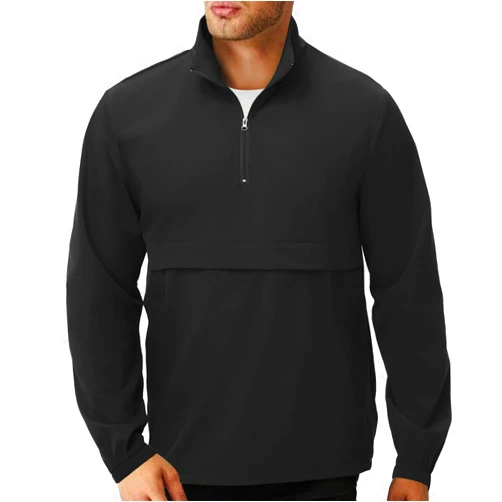 EDITCOZY Men's Lightweight Quarter Zip Pullover Casual Windbreaker for Running Golf Jackets with 3 Pockets