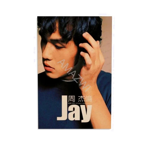 AMAZWI Retro-Art-Poster-Jay-Chou-Poster-Album-Cover-Poster-_4__1(1) Canvas Poster Wall Art Decor Print Picture Paintings for Living Room Bedroom Decoration Unframe-style 08x12inch(20x30cm)