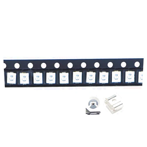 Vrabocry 100 pcs 3528 (1210) UV Purple SMD LED Diode Lights Chips (Ultraviolet 395nm 3.5mm x 2.8mm DC 3V 20mA) Lighting Bulb Lamps Electronics Components Light Emitting Diodes