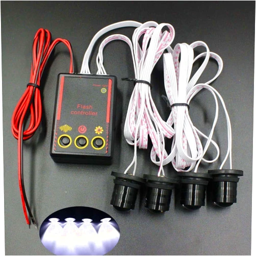 CISUNG Car Truck 4W Strobe Emergency Warning Flash Eagle Eye Light Headlight White
