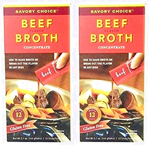 Savory Choice Liquid Beef Broth Concentrate 5.1 Ounce Box (Pack of 2)