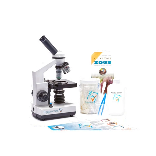 Eggzamin Microscope Kit for Fecal Egg Count, by Eggzamin. Accessories for Testing and How-to Guide to Test Your Animals for Parasites.