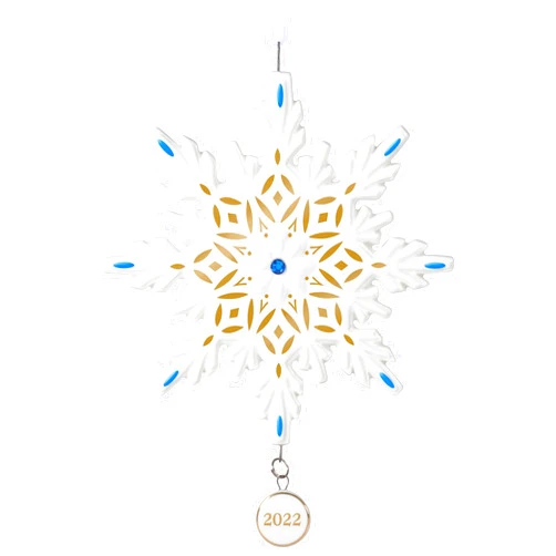Hallmark Keepsake Christmas Ornament 2022 Year-Dated, Snowflake, Porcelain