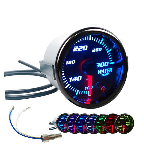SREUOIL 52mm Water Temp Gauge 7 Color Tinted 2