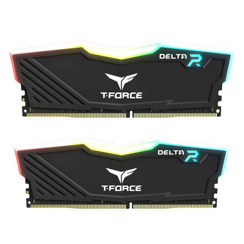 TEAMGROUP T-Force Delta RGB DDR4 16GB (2x8GB) 3600MHz (PC4-28800) CL18 Desktop Gaming Memory Module Ram Black - TF3D416G3600HC18JDC01