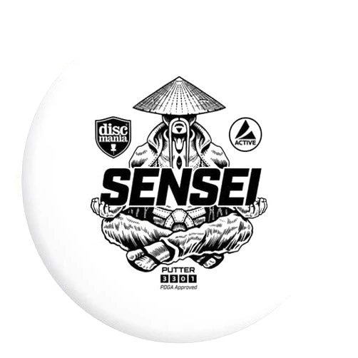Discmania Active Base Sensei Disc Golf Putter - Stable Disc Flight, Frisbee Golf Disc (Colors May Vary) 165-170g
